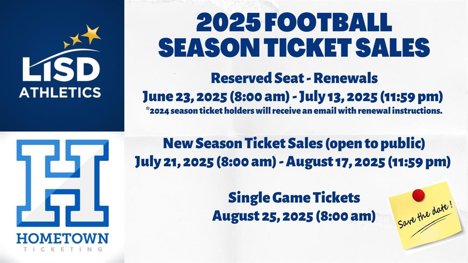 Season Tickets 2025 Season Tickets 2025